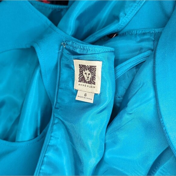 Women's Vintage Anne Klein Light Blue Sleeveless Dress with Jacket, Size 6 - Picture 10 of 10